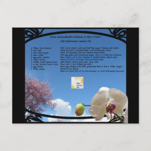 Lemon Pie Recipe Briefkaart