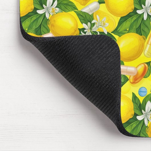Lemon Pill Pattern Apotheek Muismat (Hoek)