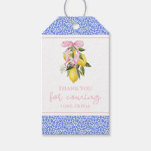 Lemon Pink Bow preppy baby shower