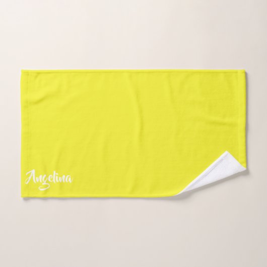 Lemon pink yellow citrus Pattern name (Serviette à main)