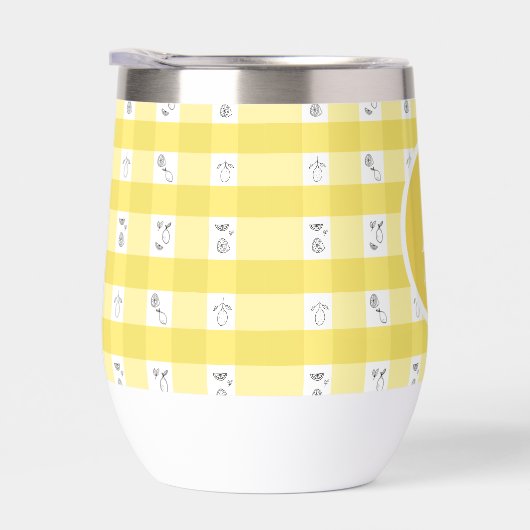 Lemon Plaid Monogram (Droite)