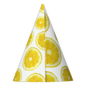 Lemon plak grappig geel, modern design feesthoedjes (Achterkant)