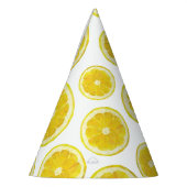 Lemon plak grappig geel, modern design feesthoedjes (Links)
