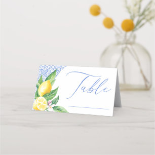 Lemon Positano Blauwe Tegel Bruidssalon Tafel