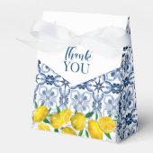 Lemon Positano - Italiaanse blauwe Tegel voor plei Bedankdoosjes (Voorkant Zijde)