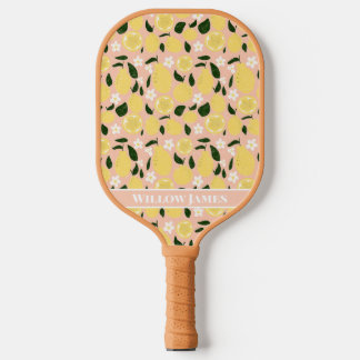 Lemon Print Gepersonaliseerd Preppy Pickleball Pad Paddle