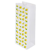 Lemon Print Wine Gift Bag Wijn Cadeautas (Voorkant Gekanteld)