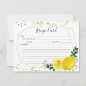 Lemon Recipcard voor groot knijpje Kaart (Voorkant)