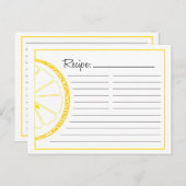 Lemon Recipe Card Briefkaart (Voorkant / Achterkant)