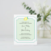 Lemon Rehearsal Dinner Invitation Kaart (Staand voorkant)