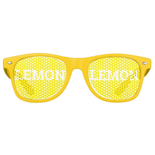 LEMON retro Shades / Fun Party Sunbril Retro Zonnebril (Voorkant)