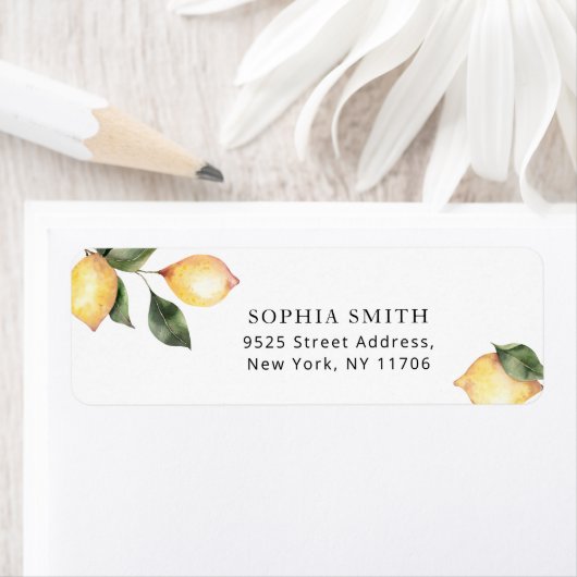 Lemon Return Address Label (Insitu)