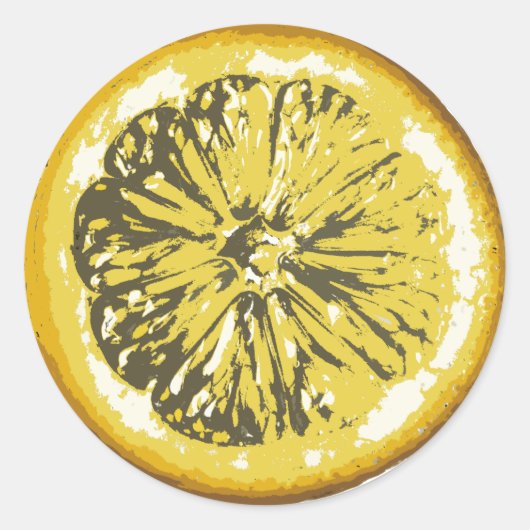 Lemon Ronde Sticker (Voorkant)