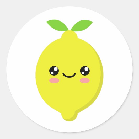 Lemon Ronde Sticker (Voorkant)