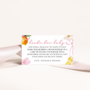 Lemon & Roze Strikjes Boeken voor Baby Bibliotheek Informatiekaartje