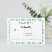 Lemon RSVP-kaart RSVP Kaartje (Staand voorkant)