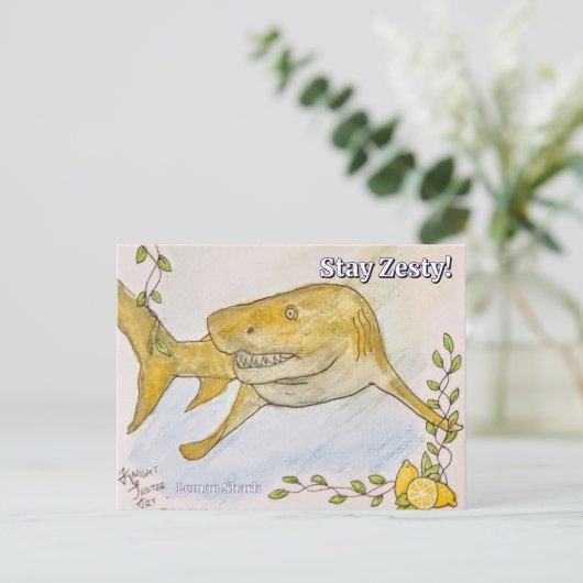 Lemon Shark Briefkaart (Staand voorkant)