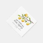 Lemon She Found Her Main Squeeze Bruiloftsfeest Servet (Hoek)