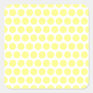 Lemon Sherbet Polka Dots Vierkante Sticker