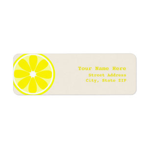 Lemon Slice-adreslabel Etiket
