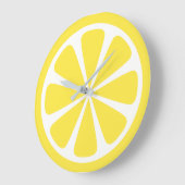 Lemon Slice Bright Yellow Kitchen Clock Grote Klok (Hoek)