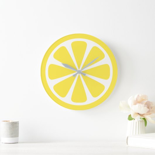 Lemon Slice Bright Yellow Kitchen Clock Grote Klok (Huis)