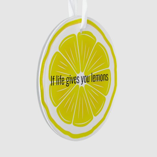 Lemon Slice Citrus Design Acryl Ornament (voorkant)
