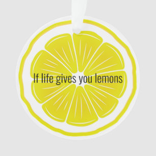 Lemon Slice Citrus Design Acryl Ornament