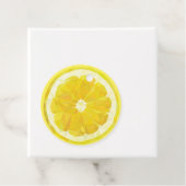 Lemon Slice Geometric Design Fruit Bedankjes Labels (In situ)