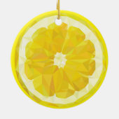 Lemon Slice Geometric Design Fruit Keramisch Ornament (Achterkant)