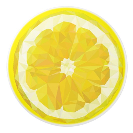 Lemon Slice Geometric Design Fruit Keramische Knop (Voorkant)