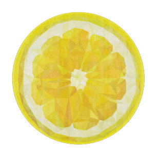 Lemon Slice Geometric Design Fruit Snijplank