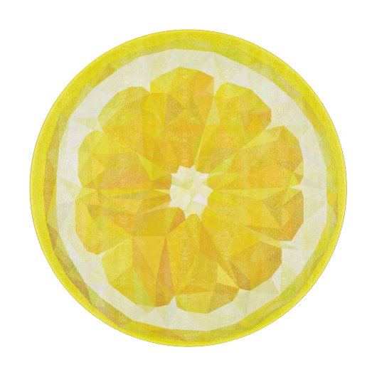 Lemon Slice Geometric Design Fruit Snijplank (Voorkant)