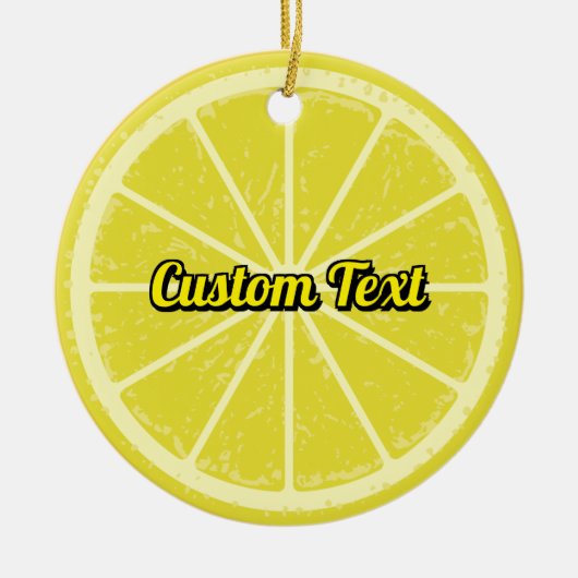 Lemon Slice Keramisch Ornament (Voorkant)