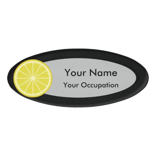 Lemon Slice Naambadge (Voorkant)