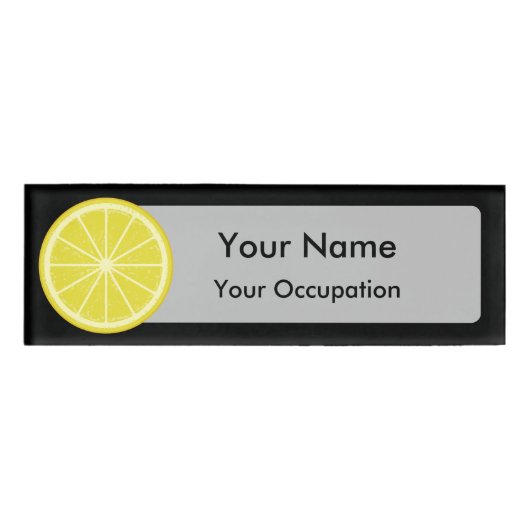 Lemon Slice Naambadge (Voorkant)