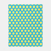 Lemon Slice Pattern Blue Fleece Blanket (Voorkant)