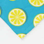 Lemon Slice Pattern Blue Fleece Blanket (Hoek)