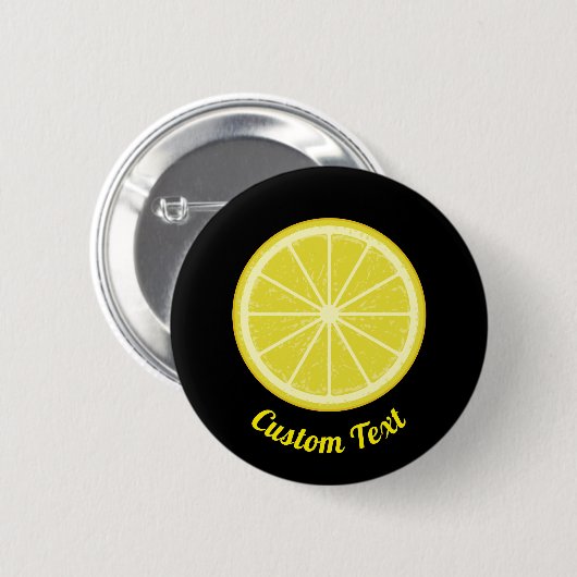 Lemon Slice Ronde Button 5,7 Cm (Voorkant /achterkant)