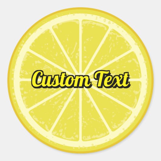 Lemon Slice Ronde Sticker (Voorkant)