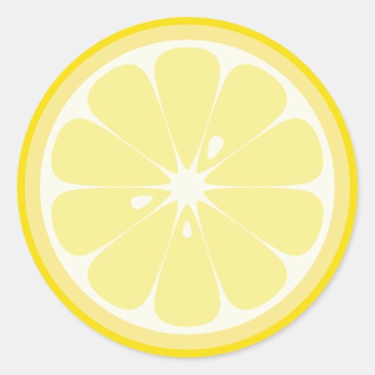 Lemon Slice Ronde Sticker (Voorkant)