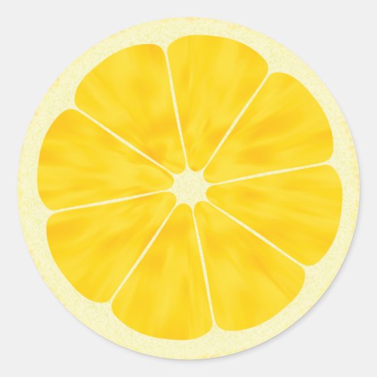 Lemon Slice Ronde Sticker (Voorkant)
