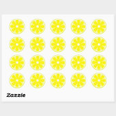 Lemon Slice-Sticker Ronde Sticker (Vel)