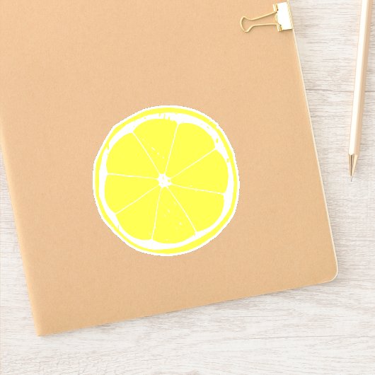 Lemon Slice-Sticker Sticker (Notitieboek)