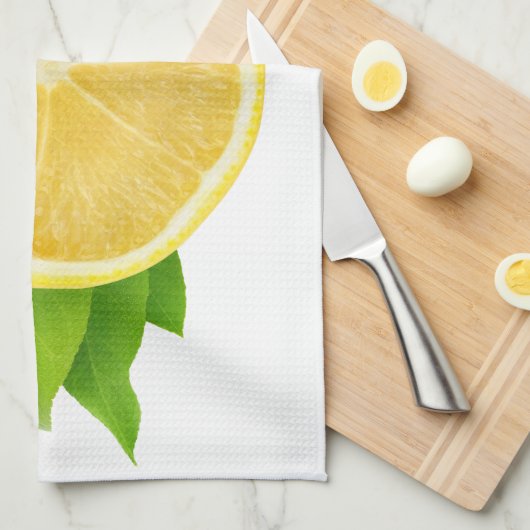 Lemon slice theedoek (Quarter Fold)