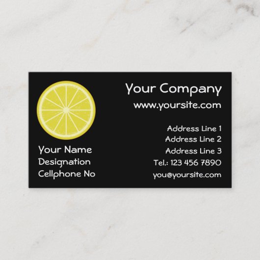 Lemon Slice Visitekaartje (Voorkant)