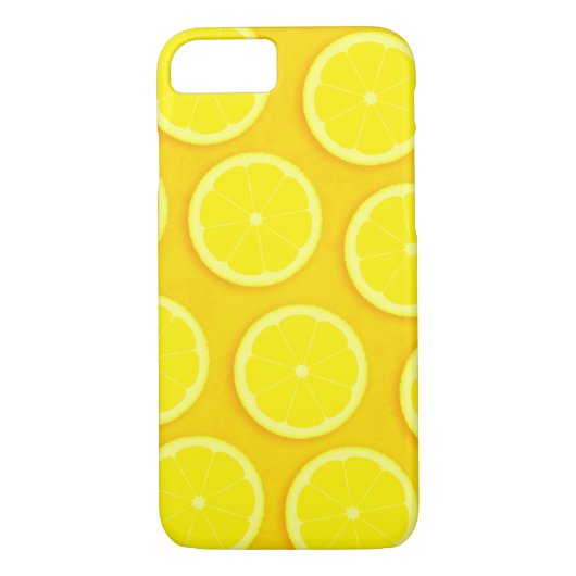 Lemon slice yellow grafische iphone case (Achterkant)
