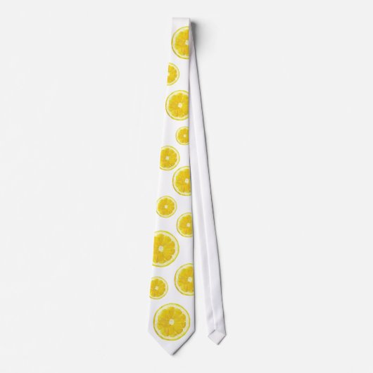 Lemon Slice yellow stropdas. Stropdas (Voorkant)