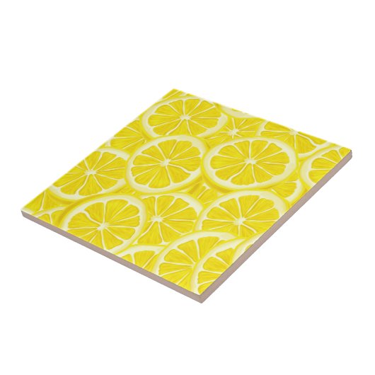 Lemon Slices Design Ceramic Tegel Tegeltje (Zijkant)