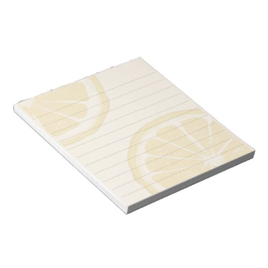 Lemon Slices Geel Notitieblok (Schuin)